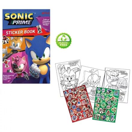 Sonic a sündisznó Prime színező + matrica szett