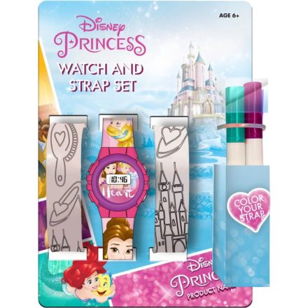 Disney Hercegnők digitális karóra + színezhető óraszíj szett