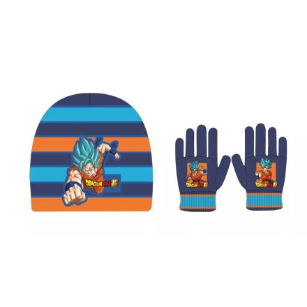 Dragon Ball Saiyan Blue gyerek sapka + kesztyű szett