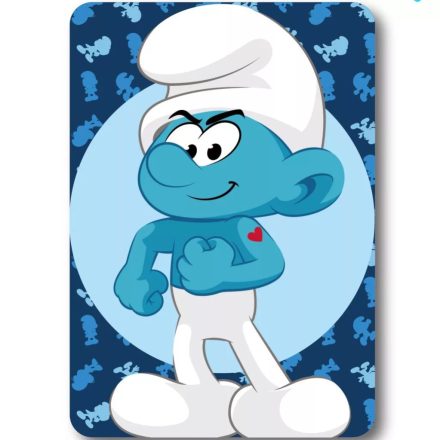 Hupikék Törpikék Hefty Smurf polár takaró 100x140cm