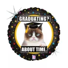 Grumpy Cat Gradution Holo fólia lufi 46 cm