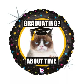 Grumpy Cat Gradution Holo fólia lufi 46 cm