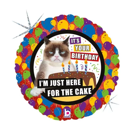 Grumpy Cat Cake Holo fólia lufi 46 cm