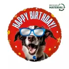 Happy Birthday Cool Doggy fólia lufi 46 cm