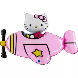 Hello Kitty Airplane Pink fólia lufi 76 cm