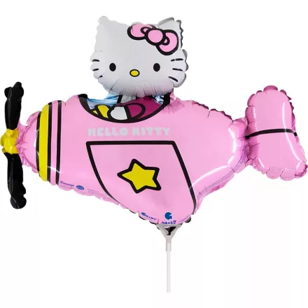 Hello Kitty Airplane Pink mini fólia lufi 35 cm (WP)