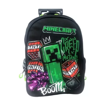Minecraft Metro Art Boom gurulós iskolatáska, táska 46 cm