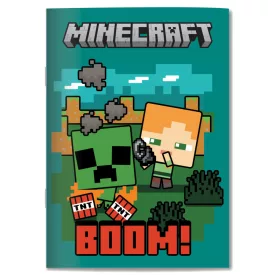 Minecraft Boom B/5 vonalas füzet 40 lapos