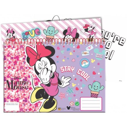 Disney Minnie A/4 spirál vázlatfüzet 40 lapos matricával
