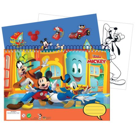 Disney Mickey Fun Times A/4 spirál vázlatfüzet 40 lapos matricával