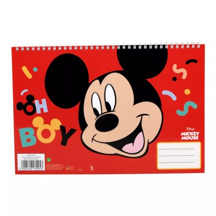 Disney Mickey Oh Boy A/4 spirál vázlatfüzet, 30 lapos