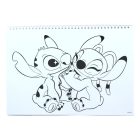Disney Lilo és Stitch, A csillagkutya Blast A/4 spirál vázlatfüzet 40 lapos matricával