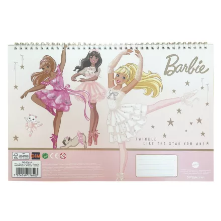Barbie Ballerina A/4 spirál vázlatfüzet 40 lapos matricával