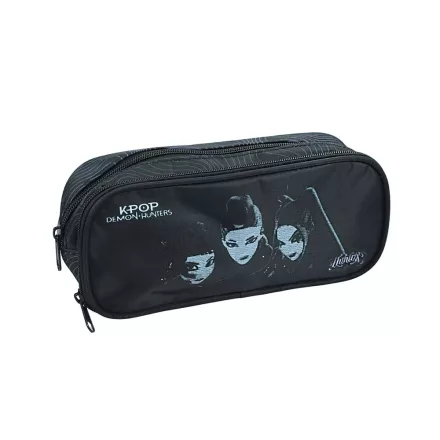 K-pop Démonvadászok Black 2 rekeszes tolltartó 26 cm