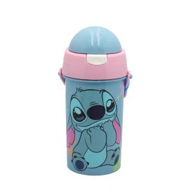   Disney Lilo és Stitch, A csillagkutya Alien 626 műanyag szívószálas kulacs akasztóval 500 ml