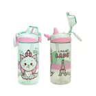 Disney Marie Little Lady műanyag szívószálas kulacs akasztóval 450 ml