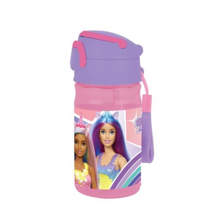 Barbie műanyag kulacs akasztóval 350 ml