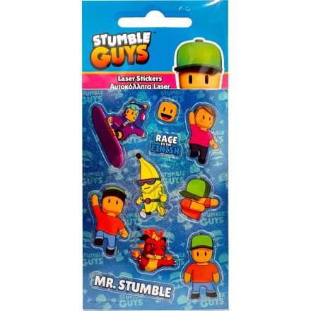 Stumble Guys Blue hologrammos matrica szett
