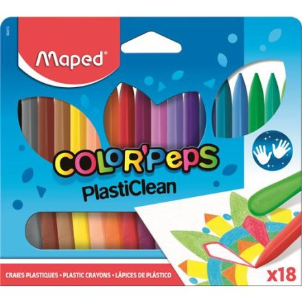 Maped Zsírkréta, Color'Peps PlastiClean, 18 különböző szín