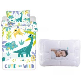   Dinoszaurusz Cute & Wild ágynemű szett ovis 100x135cm, 40x60 cm 