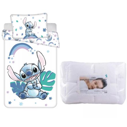Disney Lilo és Stitch, A csillagkutya Rainbow ágynemű szett ovis 100x135cm, 40x60cm