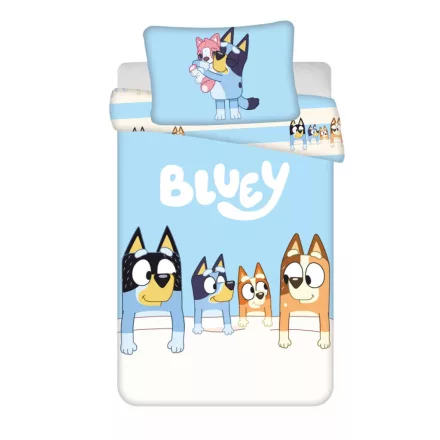 Bluey Family gyerek, ovis ágyneműhuzat 100×135cm, 40×60 cm
