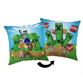 Minecraft Creeper Rush párna, díszpárna 40x40 cm