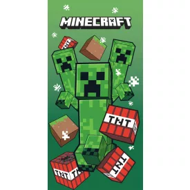   Minecraft TNT Creepers fürdőlepedő, strand törölköző 70x140cm (Fast Dry)