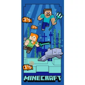   Minecraft Underwater fürdőlepedő, strand törölköző 70x140cm (Fast Dry)