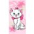 Disney Marie cica Pink Flower fürdőlepedő, strand törölköző 70*140cm