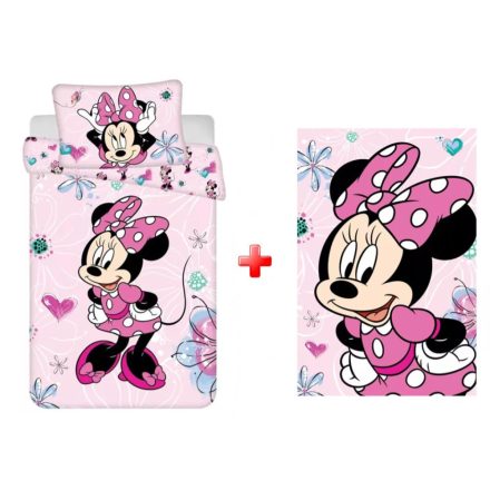 Disney Minnie gyerek ágyneműhuzat és takaró szett