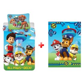   Mancs Őrjárat on Deck gyerek ágyneműhuzat és polár takaró szett