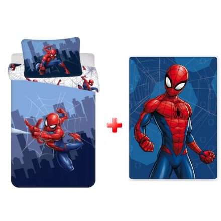 Pókember City Swinger gyerek ágyneműhuzat és polár takaró szett