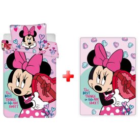   Disney Minnie Sweets gyerek ágyneműhuzat és polár takaró szett