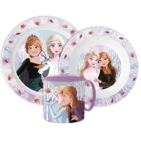   Disney Jégvarázs Autumn Leaves étkészlet, micro műanyag szett bögrével 265 ml