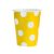 Sárga Yellow Polka Dots papír pohár 6 db-os 270 ml