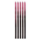 Piros-Fekete Ombre tortagyertya, gyertya szett 5 db-os