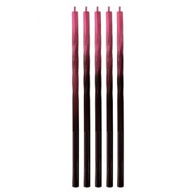 Piros-Fekete Ombre tortagyertya, gyertya szett 5 db-os