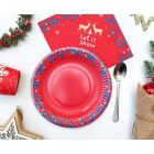 Karácsonyi Let It Snow papírtányér 6 db-os 18 cm