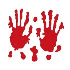 Halloween Véres kéznyom Bloody zselés ablak matrica szett