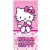 Hello Kitty Pinky Heart fürdőlepedő, strand törölköző 70x140 cm (Fast Dry)