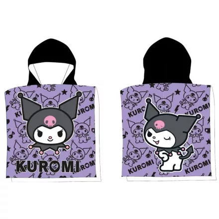 Hello Kitty Kuromi Chaos strand törölköző poncsó 50x100 cm (Fast Dry)
