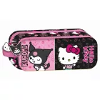 Hello Kitty & Kuromi 2 rekeszes tolltartó 23 cm
