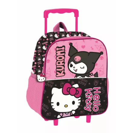Hello Kitty & Kuromi gurulós ovis 3D hátizsák, táska 32 cm