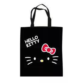 Hello Kitty Black vászontáska, bevásárlótáska 44 cm