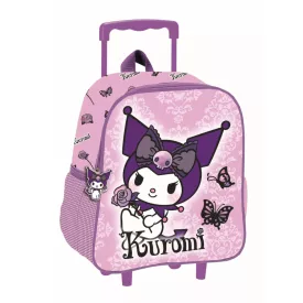   Hello Kitty Kuromi Purple gurulós ovis 3D hátizsák, táska 32 cm