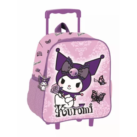 Hello Kitty Kuromi Purple gurulós ovis 3D hátizsák, táska 32 cm