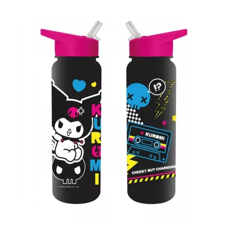 Hello Kitty Kuromi Punk műanyag szívószálas kulacs 700 ml