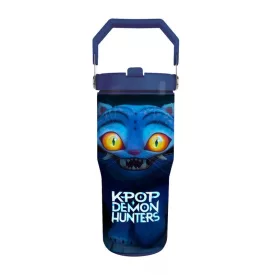   K-pop Démonvadászok Derpy rozsdamentes acél thermo szívószálas kulacs 600 ml