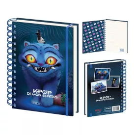   K-pop Démonvadászok Derpy 3D spirál notesz, vonalas füzet A5